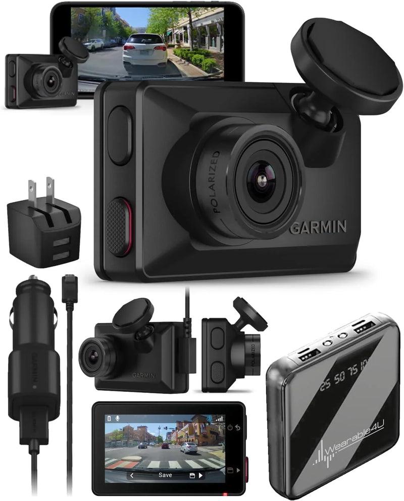 Ultra-small 1080p high-definition car recorder with a 140-degree viewing angle, built-in clarity polarizing filter, supports voice control, automatic recording function. Sold with a charging battery kit. E6