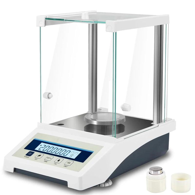 Lab Scale, Digital Analytical Balance 220g/ 0.1mg, High Precision Scientific Precision Scale Accuracy 0.0001g, Balance Scale for Coin/Jewelry/Powder with Weights and RS232 Interface Z4