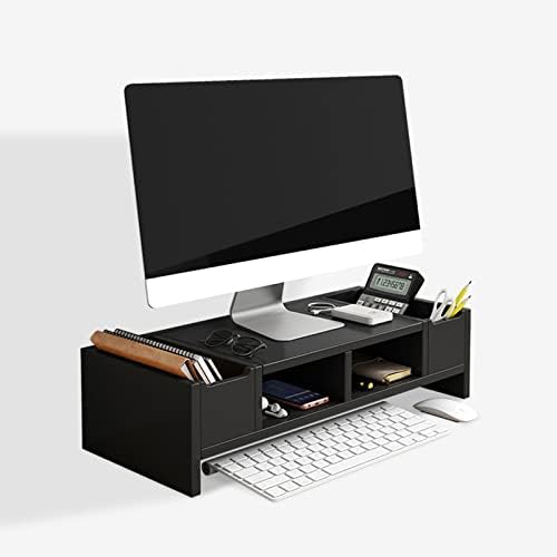 Floating TV Stand - Modern Furniture - Floating TV Stand with Drawers - Wooden Wall-mounted Cabinet Unit with Drawers - Double-layer Computer and TV Space Organizer台 A9