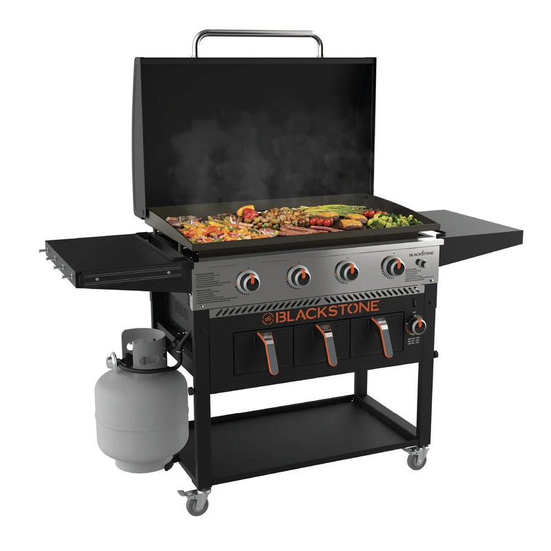 Blackstone 4-Burner 36" Propane Outdoor Griddle with Air Fryer and Hood G5