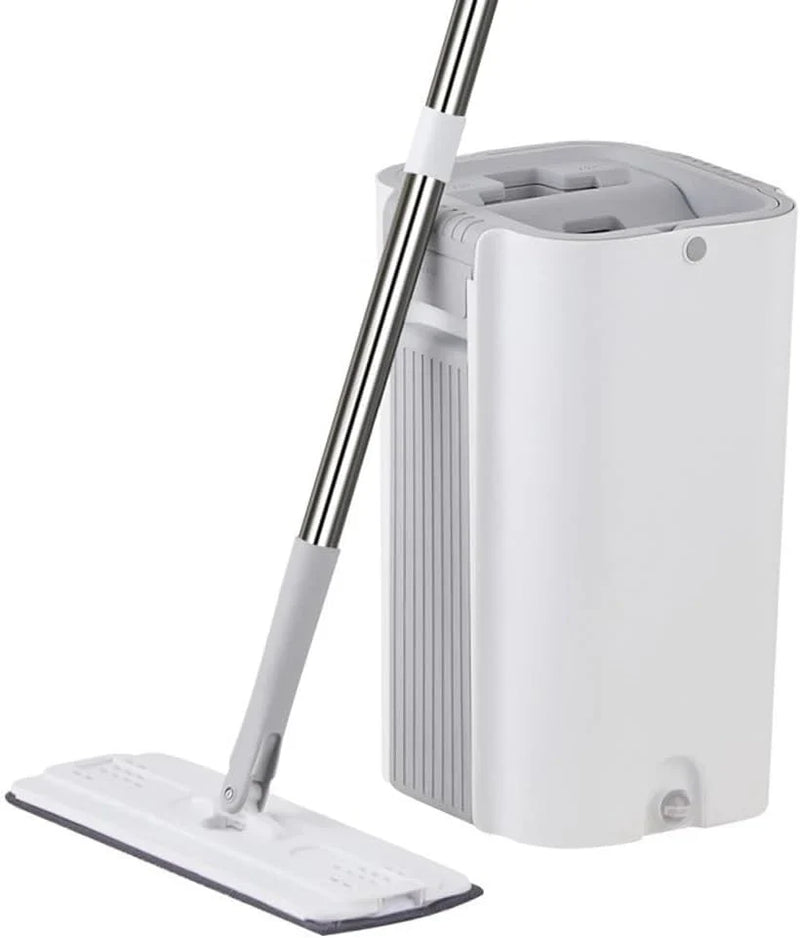 A handless flat mop set, suitable for household cleaning, with a mop bucket that can be used for both dry and wet cleaning. K2