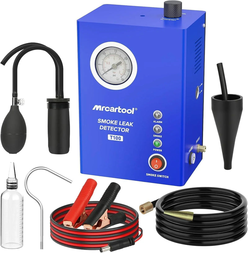 Smoke machine leakage tester, 12-volt DC car smoke machine leakage detector, equipped with an air flow meter and an oil level gauge, suitable for all vehicles. Y6