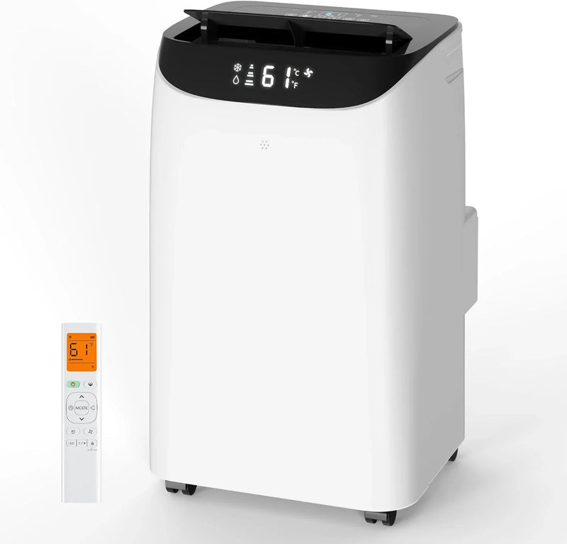 Portable Air Conditioner Cools Up to 700 Sq.Ft, 3-IN-1 Energy Efficient Portable AC Unit with Remote Control & Installation Kits for Large Room, Campervan, Office, Temporary Space A8
