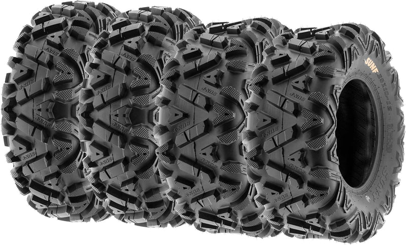 Set of 4 ATV UTV all-terrain Tires 25x8-12 Front & 25x10-12 Rear, 6 PR, Tubeless A033 N1