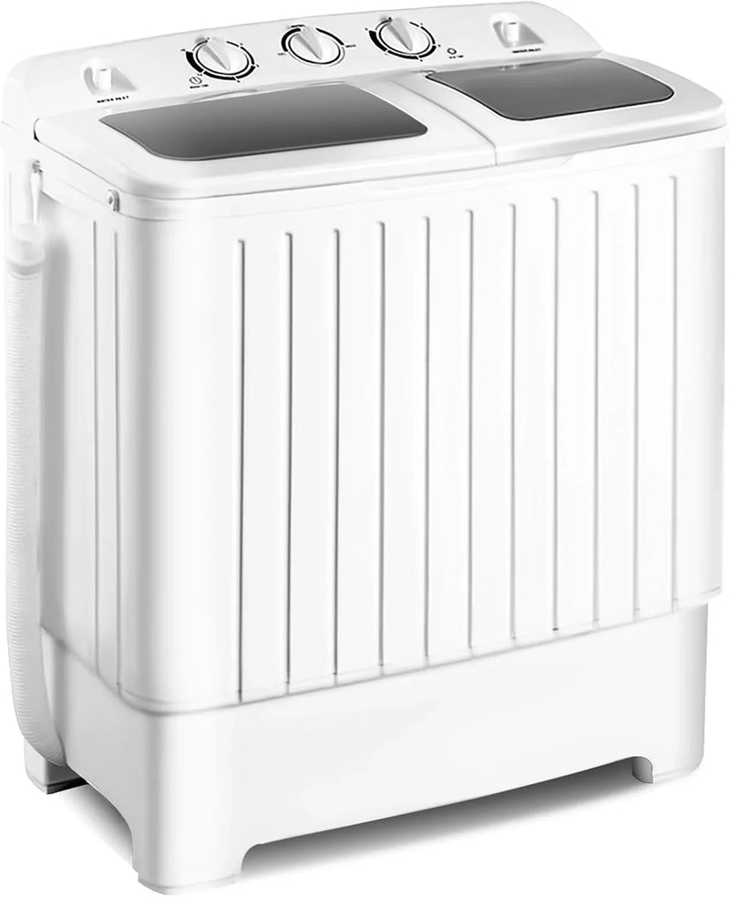 Portable mini compact two-cylinder washing machine (17.6 pounds) - Spanish model, rotary type, blue white B5