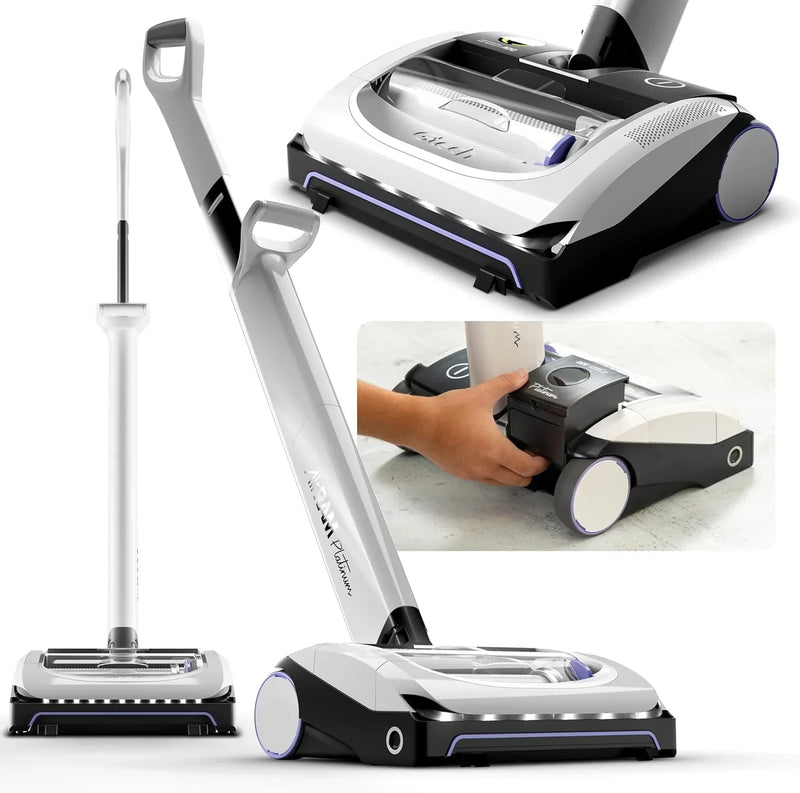 Platinum Cordless Vacuum Cleaner - Includes Anti-Hair Wrap Brush Bar - Perfect for Carpet and Hardwood Floors - Rechargeable 22v Li-ion Battery - Lightweight (7 lbs.) C2