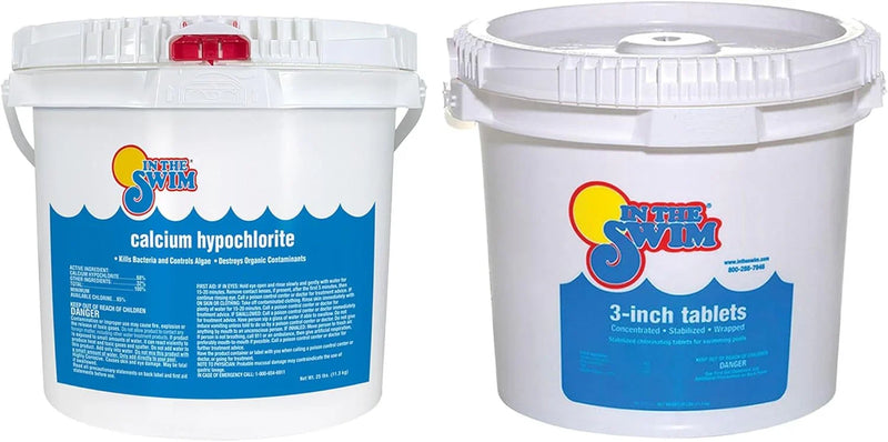 Pool Shock 68% Cal-Hypo Granular Sanitizer for Crystal Clear Water Defends Against Bacteria, Algae, and Microorganisms J6