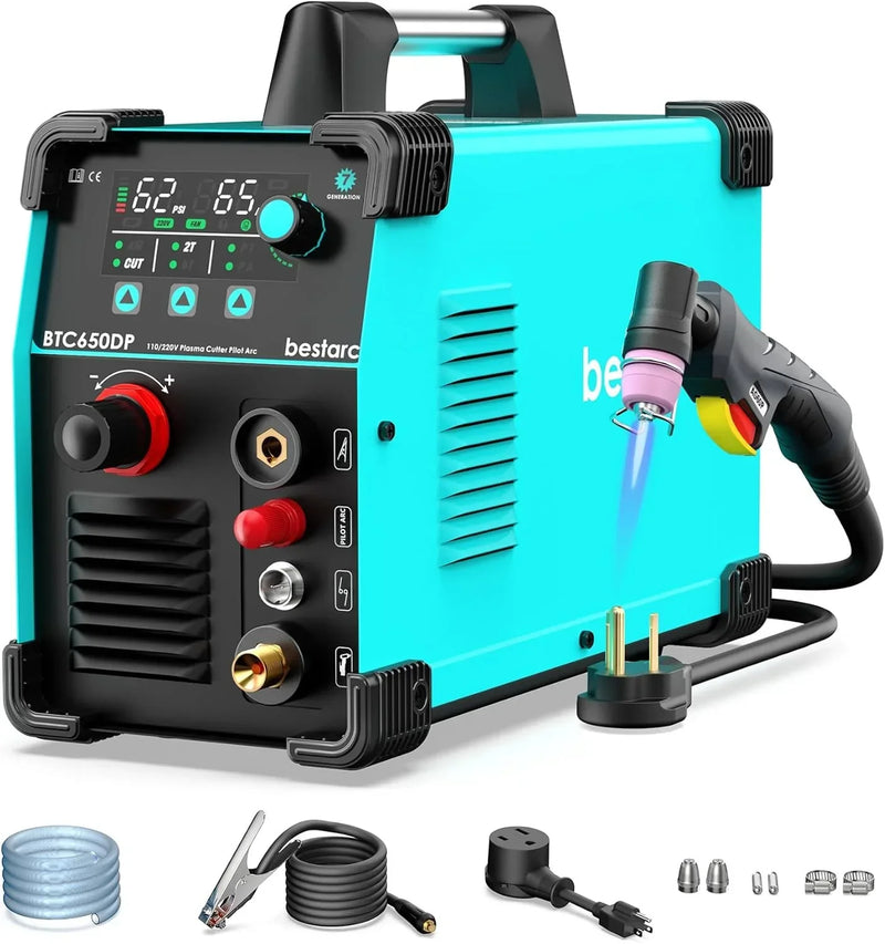 BTC500DP 7th Gen 50A Plasma Cutter, Dual Voltage 110/220V, Digital Display J2