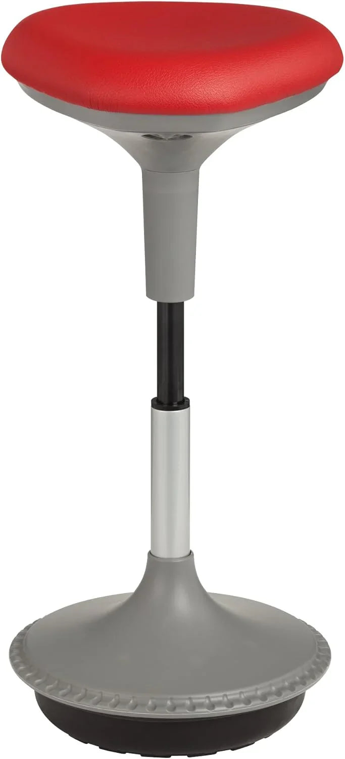 Adjustable-height office desk and active learning stools for classrooms, foam-filled backless rocking stools with rocking function, in gray color C3