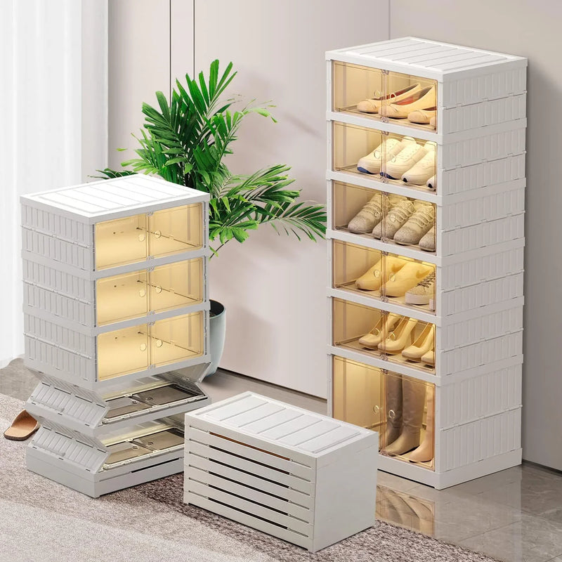 9-Tier LARGE Stackable Plastic Shoe Rack M9