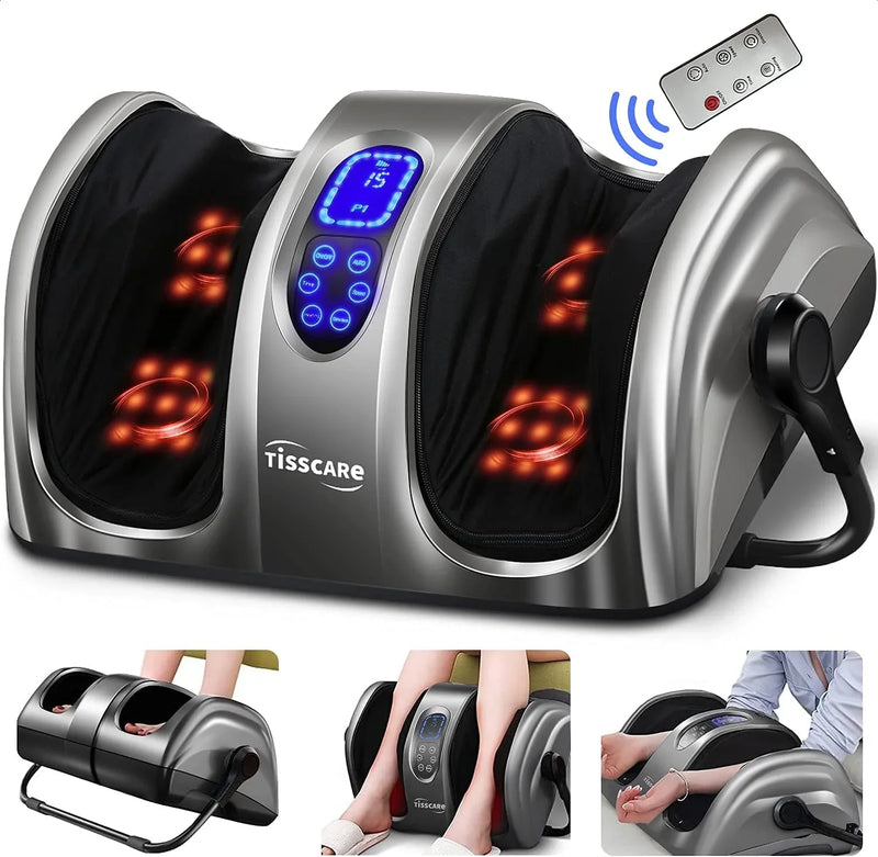 Therapeutic foot massager with heat therapy: Suitable for nerve disorders, plantar fasciitis and pain relief. This FSA/HSA compliant foot massager is suitable for home/office use to massage the feet/legs/shins/ankles. It is suitable for both women an I7