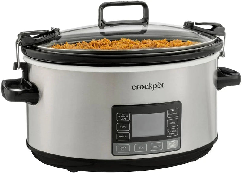 Crock-Pot 7 Quart Portable Programmable Slow Cooker with Timer and Locking Lid S1