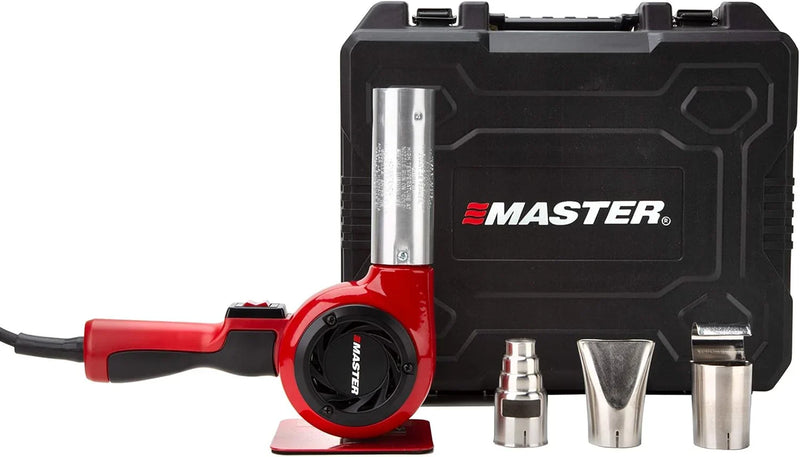 Industrial hot air gun kit, quick replacement of plug-in heating elements, adjustable temperature, voltage 120 volts, power 1740 watts, current 14.5 amps, assembled in the United States. N3