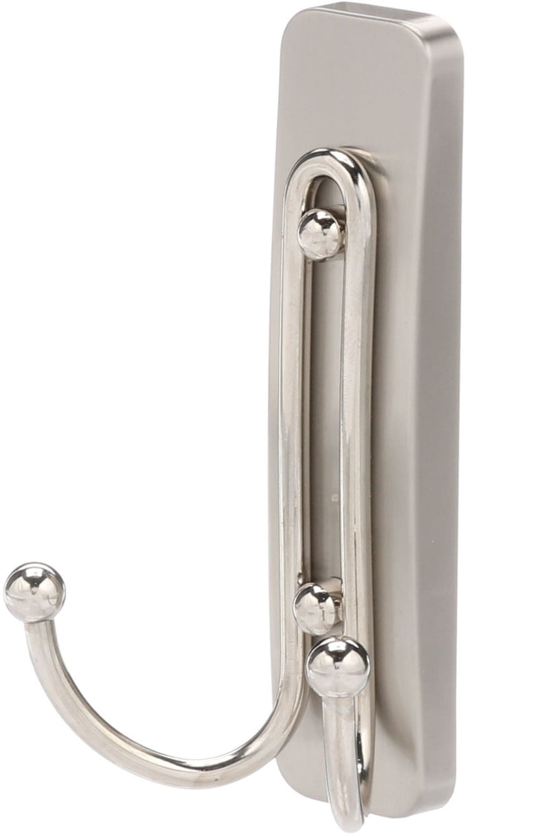 3M Command Large Bathroom Double Hook, Satin Nickel C4