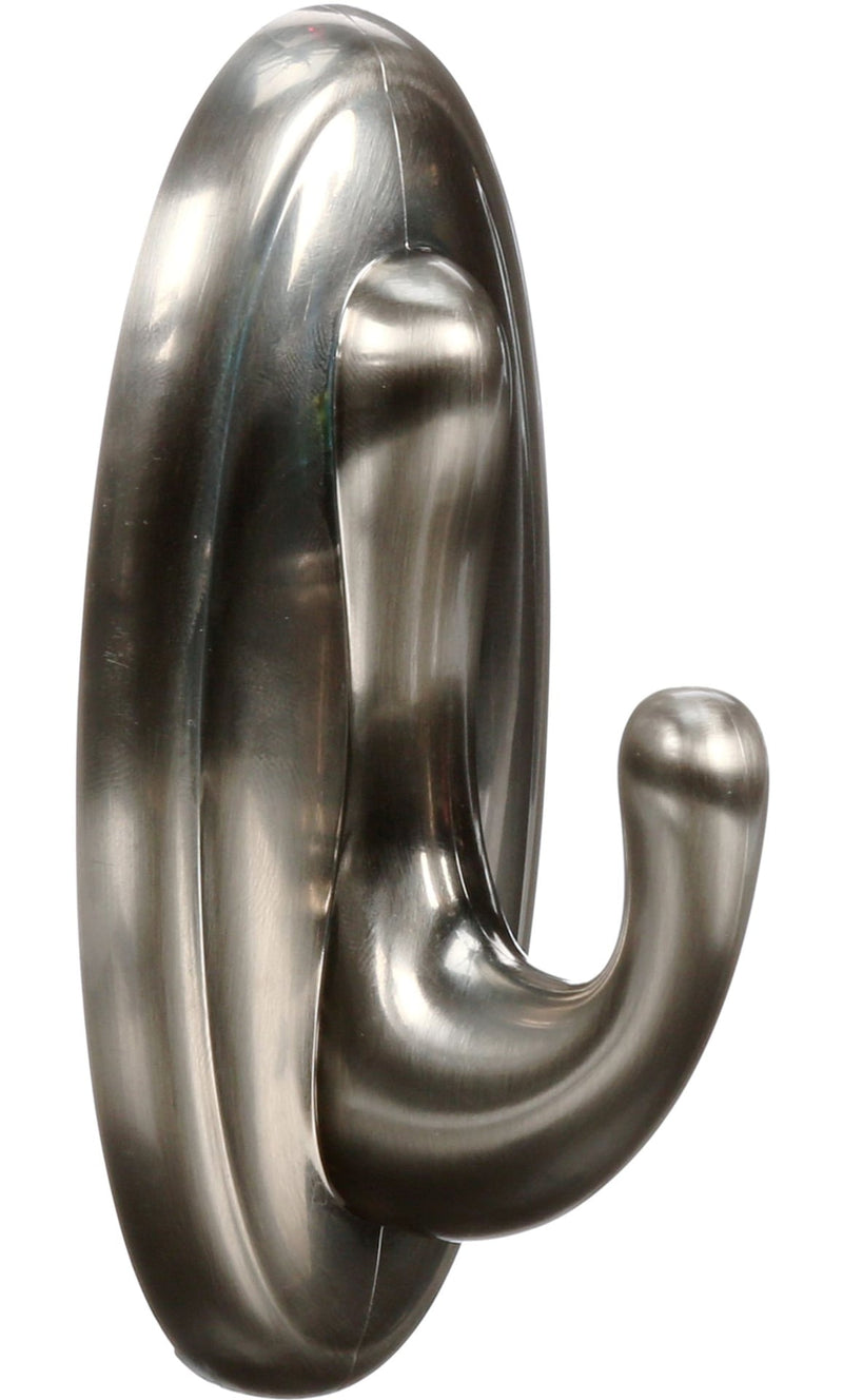 3M Command Large Traditional Decorative Utility Hook, Brushed Nickel U8