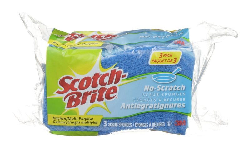 3M Scotch-Brite All-Purpose Non-Scratch Scrub Sponge, 3-pk B3