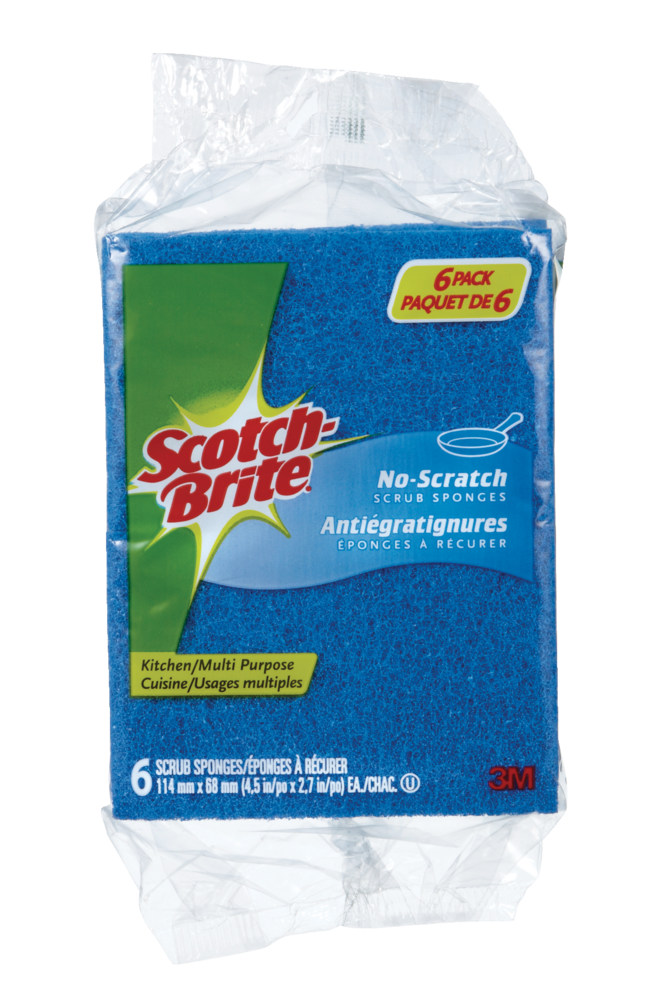 3M Scotch-Brite Non-Scratch All-Purpose Scrub Sponge, 6-pk D5