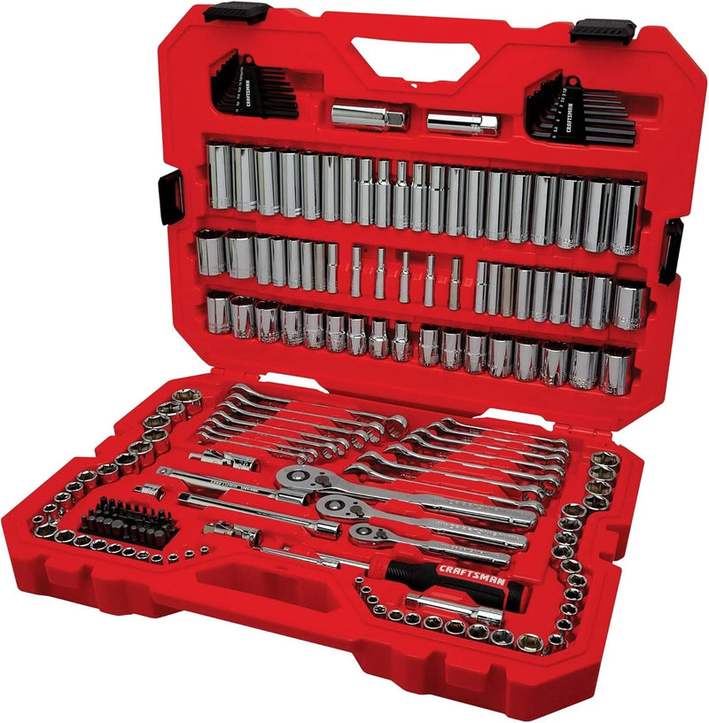 CRAFTSMAN Mechanics Tool Set, 1/4 and 3/8 Inch Drive, 189 Piece (CMMT12134) N8