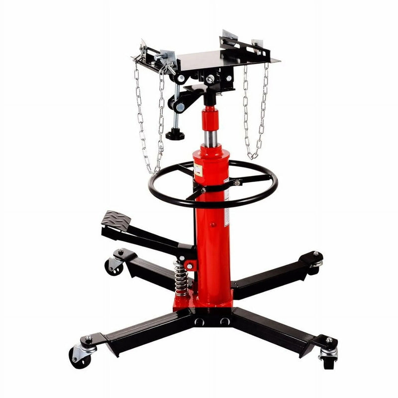 Hydraulic Car Transmission Jack Vertical Lift,1660 Pounds,360掳Rotating Wheel Lift,Red V2