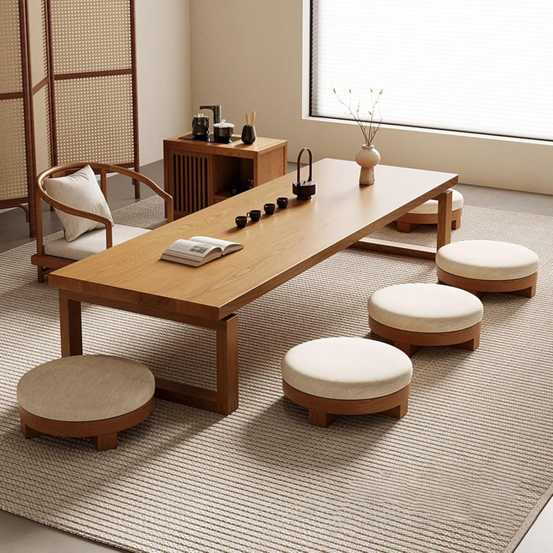 Japanese tatami coffee table,round wood coffee table,wooden coffee table living room,Japanese floor table，tea table,tatami table,low table for sitting on the floor,Walnut coffee table(100cm/39.3in) O8