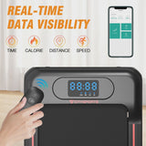 Citysports Treadmill Portable Walking Pad, Adjustable Speed with APP, LCD Screen Calorie Counter, Ultra Thin and Silent (Black White)