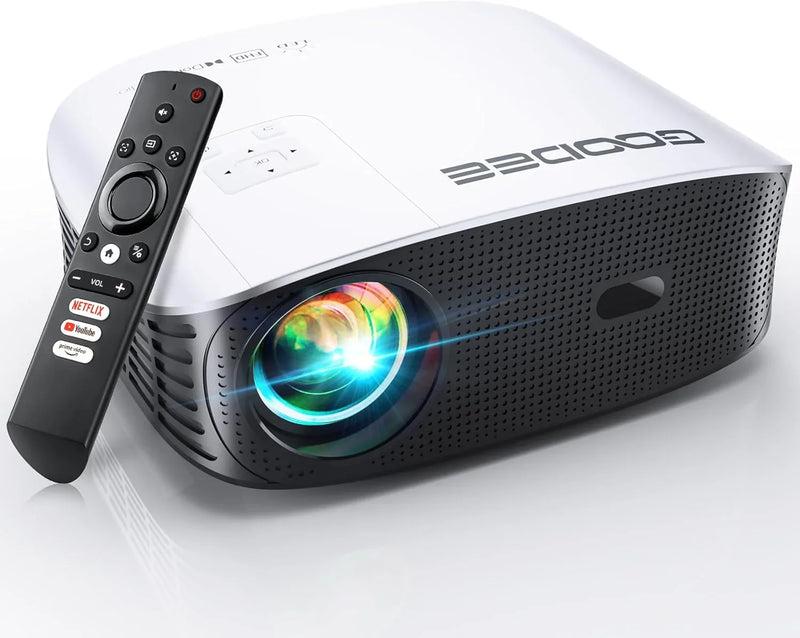 Intelligent 4K projector, equipped with 5G WIFI and Bluetooth functions, supports Dolby sound effect, outdoor projector, 400-inch zoom home theater projector, compatible with TV stick. Q1