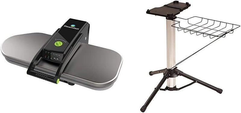 Digital steam press, featuring multiple fabric setting functions and steam impact function, made of stainless steel / black. A2