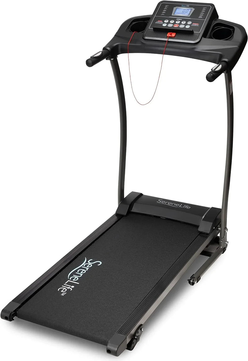 Folding Treadmill - Foldable Home Fitness Equipment with LCD for Walking & Running - Cardio Exercise Machine - Preset and Adjustable Programs - Bluetooth Connectivity V8
