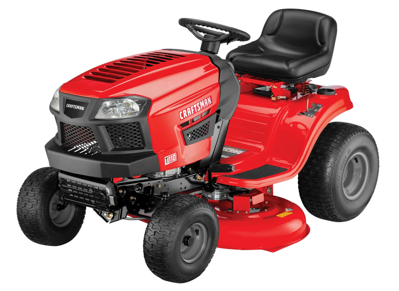 Craftsman T110 42-in Riding Lawn Mower -- 17.5 HP Briggs & Stratton Engine -- 7-Speed Transmission -- Model 13AN77XS093 F8