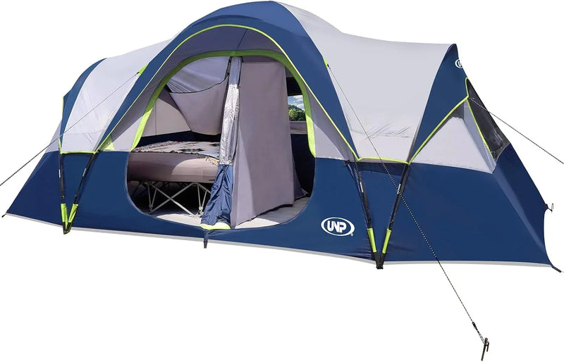 Camping Tent 10-Person-Family Tents, Parties, Music Festival Tent, Big, Easy Up, 5 Large Mesh Windows, Double Layer, 2 Room, Waterproof, Weather Resistant, 18ft x 9ft x78in X3