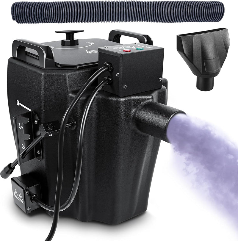 Dry Ice Fog Machine, 3500W Low Lying Fog Machine, Dry Ice Machine with Tube Nozzle High Density Fog Smoke for Wedding Party Events Stage Concert Club Performance DJ (Black) A5