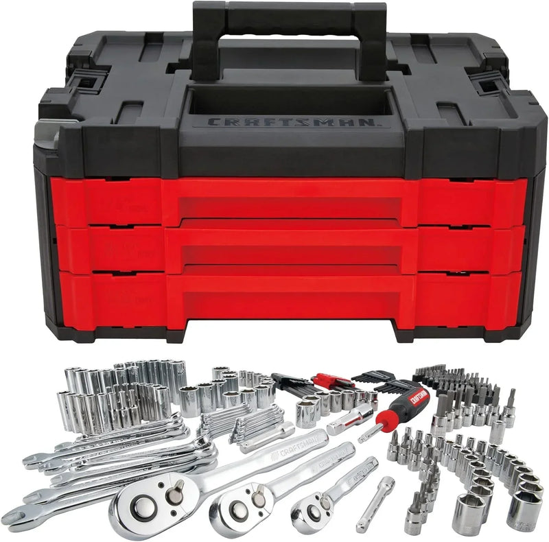 Craftsman 262-Piece Mechanic Tool Set, Master Socket Set with 3-Drawer VERSASTACK Tool Box, SAE/Metric Set (CMMT45309) Z8