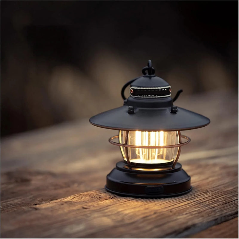 Outdoor vintage camping lamp, camping hanging tent lamp, portable lamp, LED lighting, emergency camping lamp, team hiking lamp, essential item for power outage camping. H0