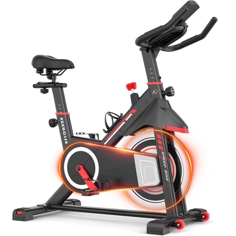ANCHEER Exercise Bike for Home,Heavy Duty Indoor Stationary Bike with Comfortable Seat Cushion,300lbs Max Weight Capacity,Home Gym Cardio Workout... R4