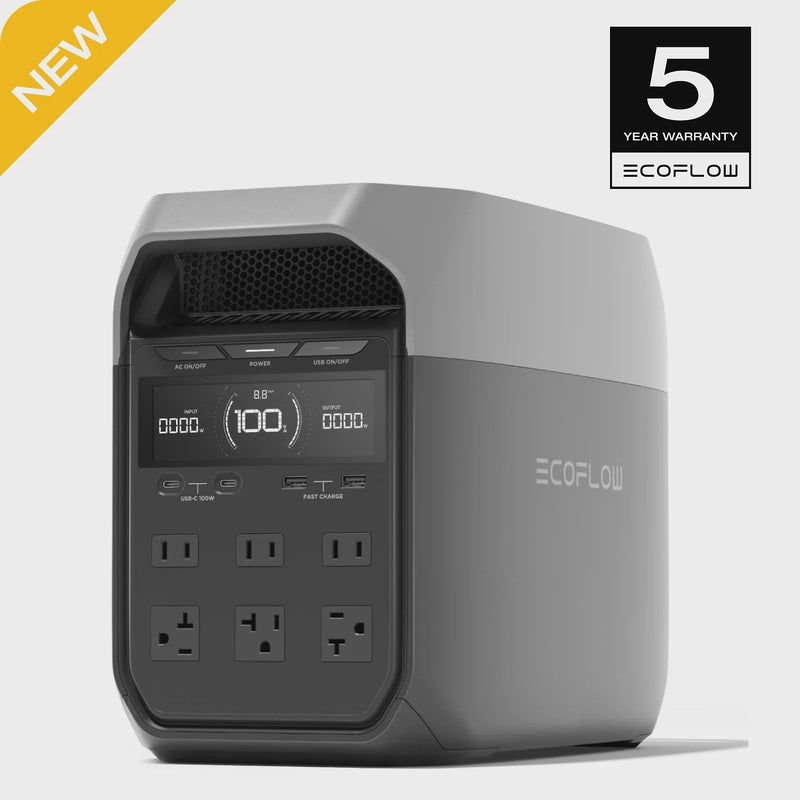EF EcoFlow DELTA 3 Portable Power Station, Full Charge in 43 Min, 1024Wh LiFePO4 Battery, 1800W AC/100W USB-C Output, Solar Generator(Solar Panel... A5