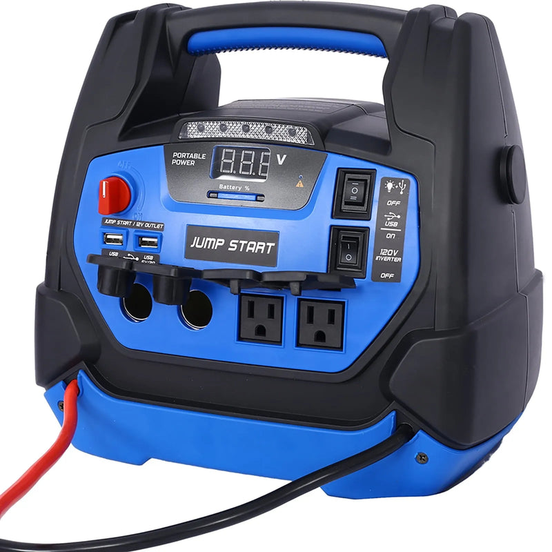 Rechargeable Jump Starter 1800 Amp Battery Jump Starter With Air Compressor Car Tire Inflator For Gas Diesel Vehicles I8