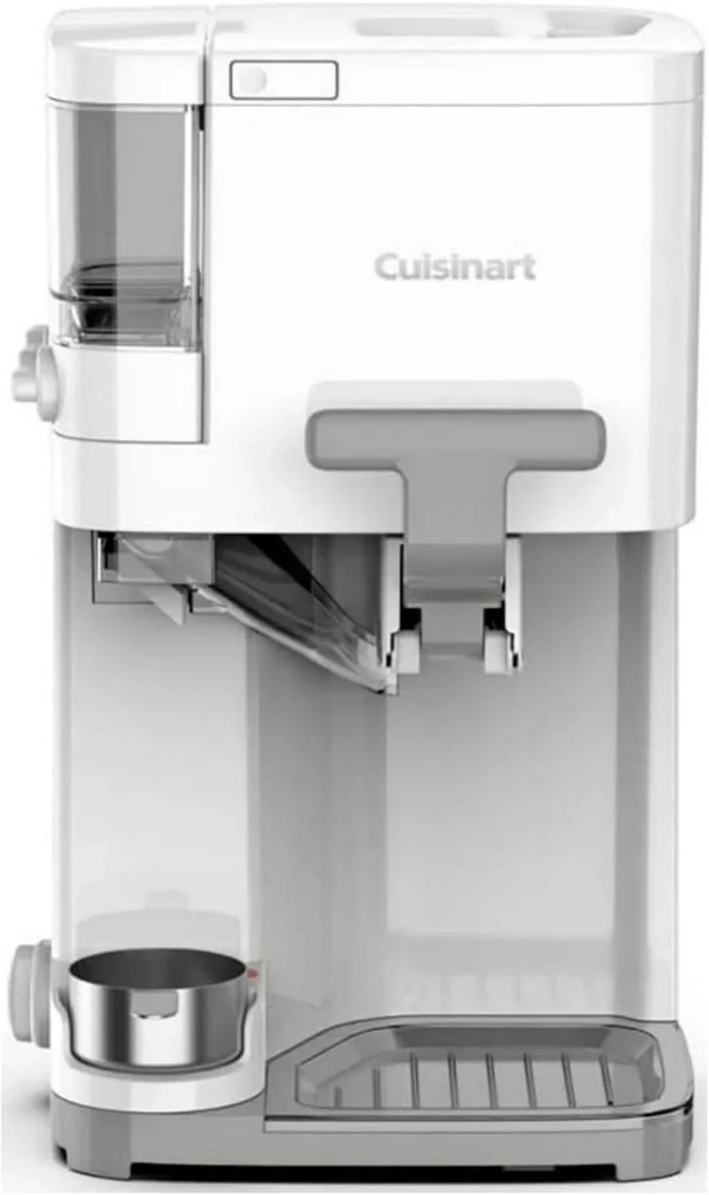 Cuisinart Soft Serve Ice Cream Machine- Mix It In Ice Cream Maker for Frozen Yogurt, Sorbet, Gelato, Drinks 1.5 Quart, White, ICE-48 F4