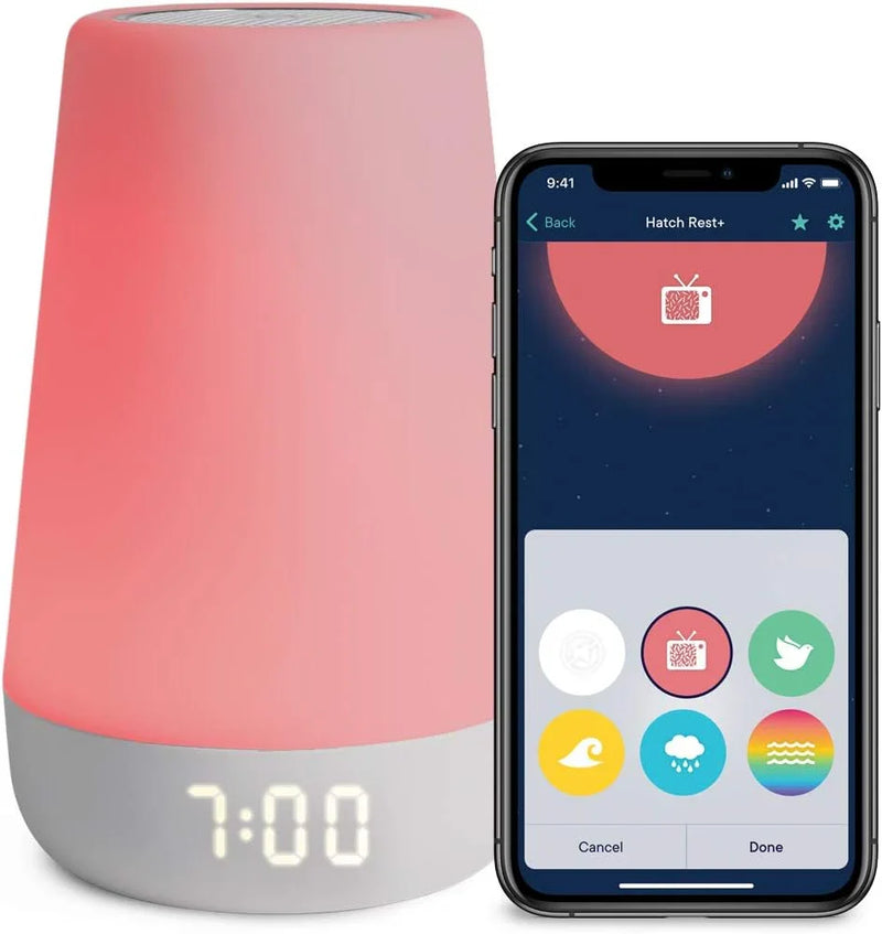 Night light, enhanced wake-up reminder audio monitor, white noise soothing device, infant sleep training device, children's alarm clock, night light W5