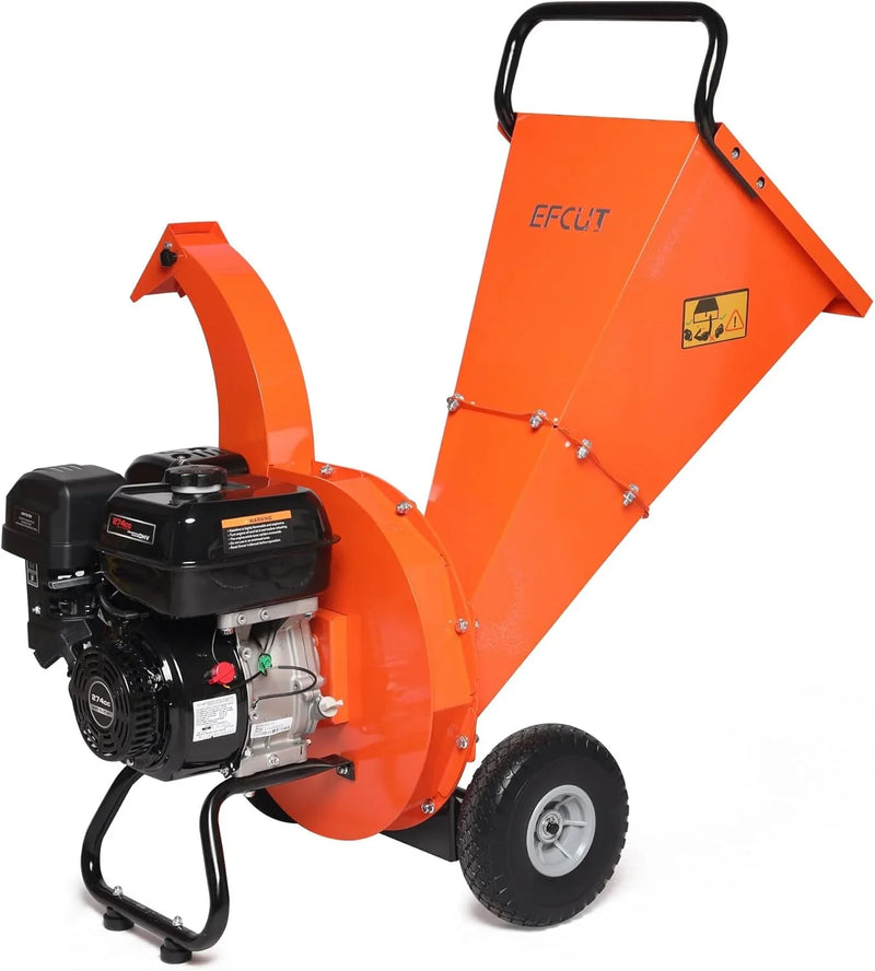 C40 Wood Chipper 4" inch Max Diameter Capacity 9 HP 274cc Gas Powered Engine Heavy Duty Shredder Mulcher J4