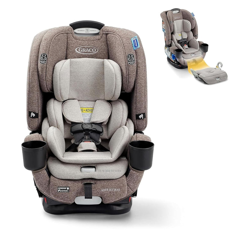4Ever DLX 4-in-1 Car Seat, Charlie | Infant to Toddler Car Seat, with 10 Years of Use | Rear-Facing, Forward-Facing and Booster Modes | Safe, Comfortable and Convenient O4