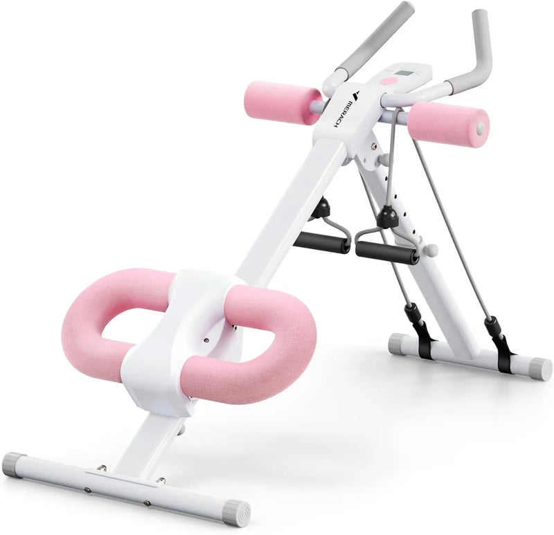 Ab Workout Equipment, Adjustable Ab Trainer Machine for Abs Workout at Home Gym, Foldable, Knee Protection, Abdominal Trainer for Stomach Workout K8