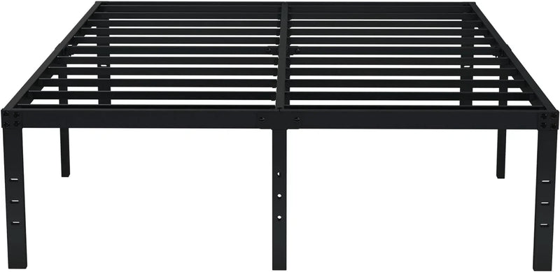 EMODA Queen Bed Frame No Box Spring Needed 18 Inch Heavy Duty Metal Tall Platform Bed Frame X9