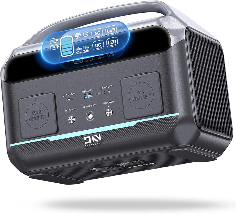 Portable Power Station 56000mAh, 179.2Wh LiFePO4 Battery Backup w/ 2 300W (Peak 600W) AC Outlets, 1.5hrs Fast Charging, Power Bank for Hurricane Emergency/Outdoor Camping/RVs/Home Use P0