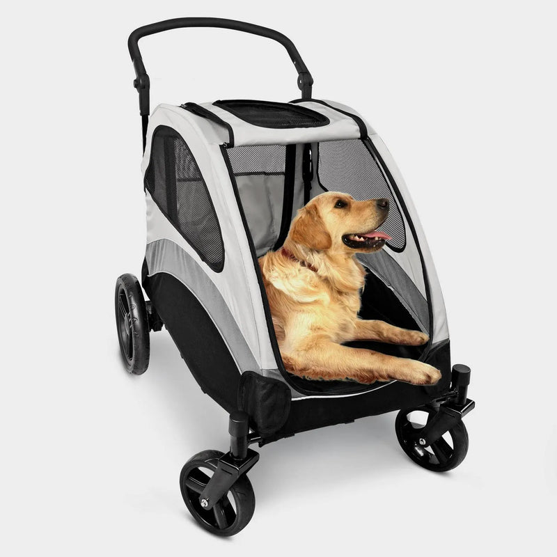 Foldable Pet Stroller for Large or 2 Dogs Cats Jogger Wagon with 4 Wheels P9