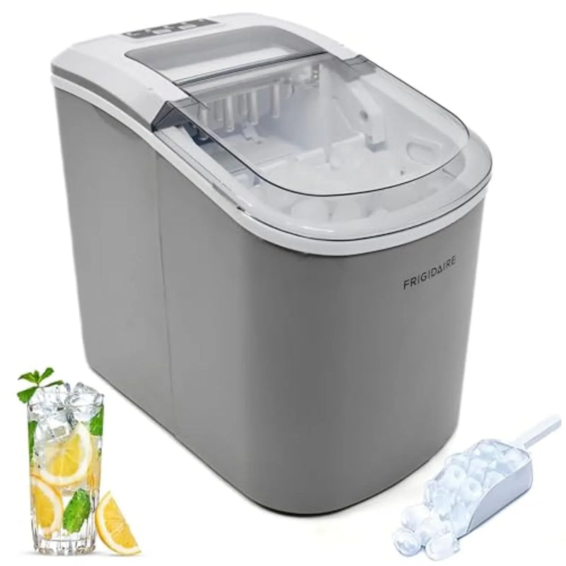 Compact desktop ice machine, capable of producing 26 pounds of ice per day, black color P6