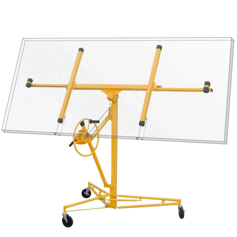 Drywall Lift 11' Yellow Rolling Sheetrock Panel Hoist Jack K4