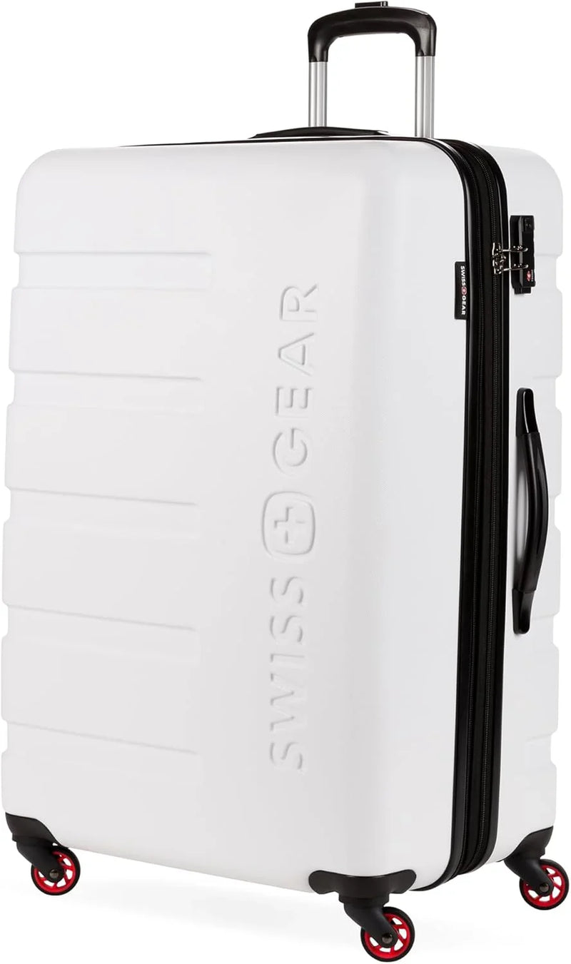 Expandable suitcase with rotating wheels, black H1