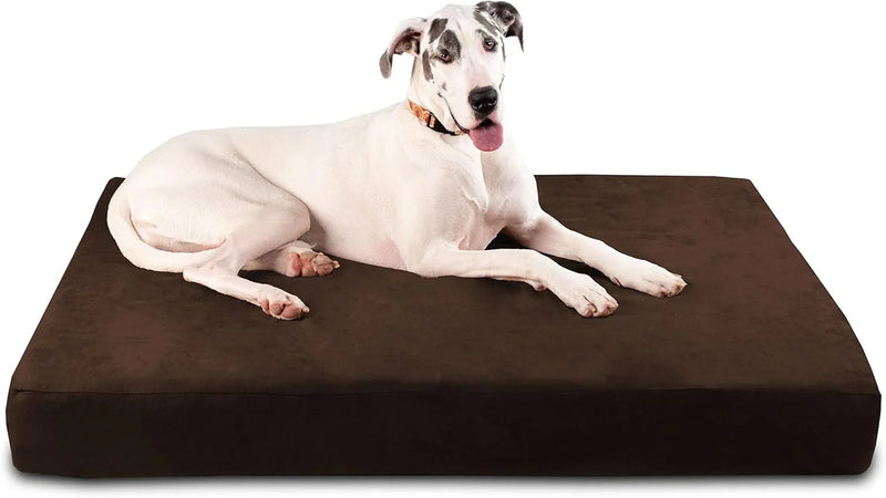 Fashion oversized dog bed (XL size, dark gray) - Thickness 7 inches, soft and comfortable, ergonomic cushion - Oversized dog bed - Durable and washable microfiber cover H8