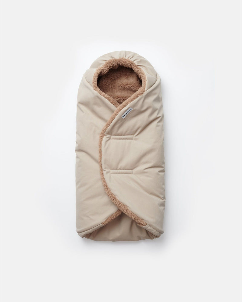 7AM Enfant Nido Benji Sherpa Lining Infant Wrap, Oat R8