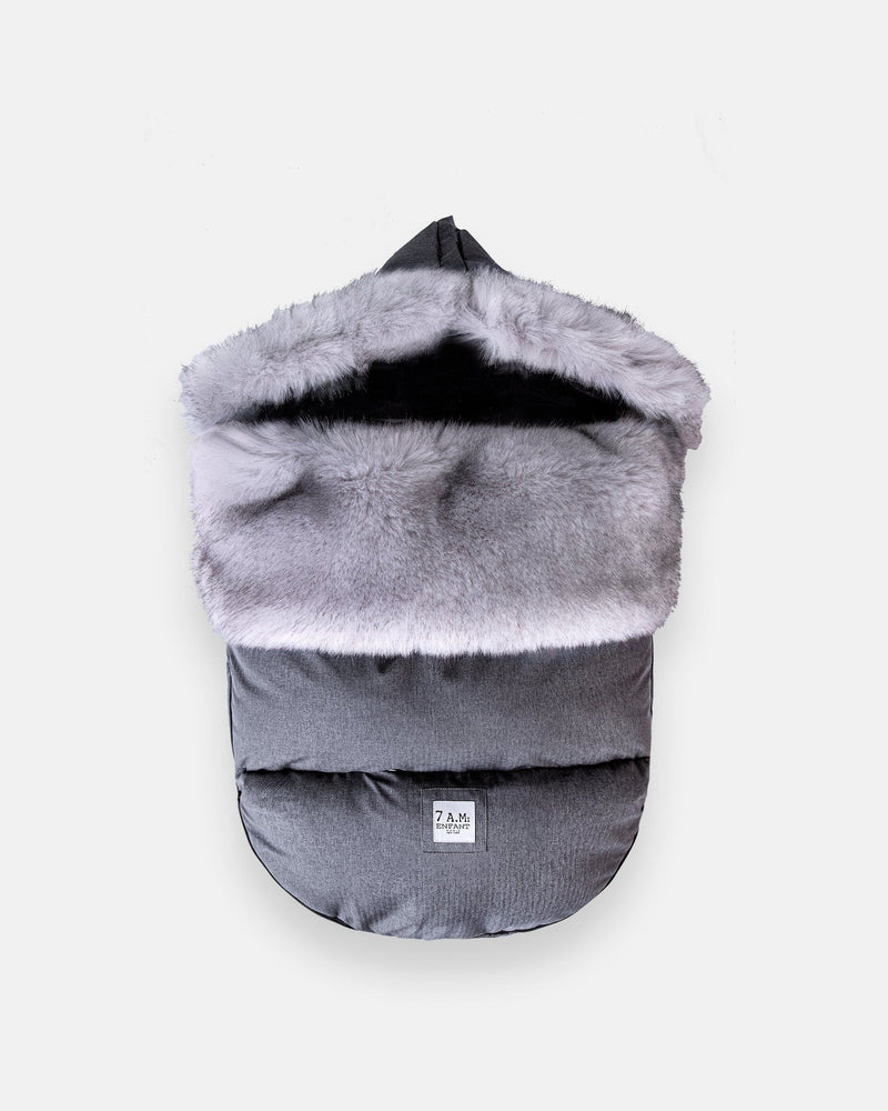 7AM Enfant PlushPod - Tundra Heather Grey Dark Faux, 0-18M C0